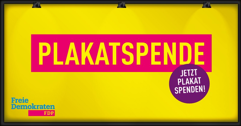 Plakat spenden und den Wahlkampf aktiv unterstützen